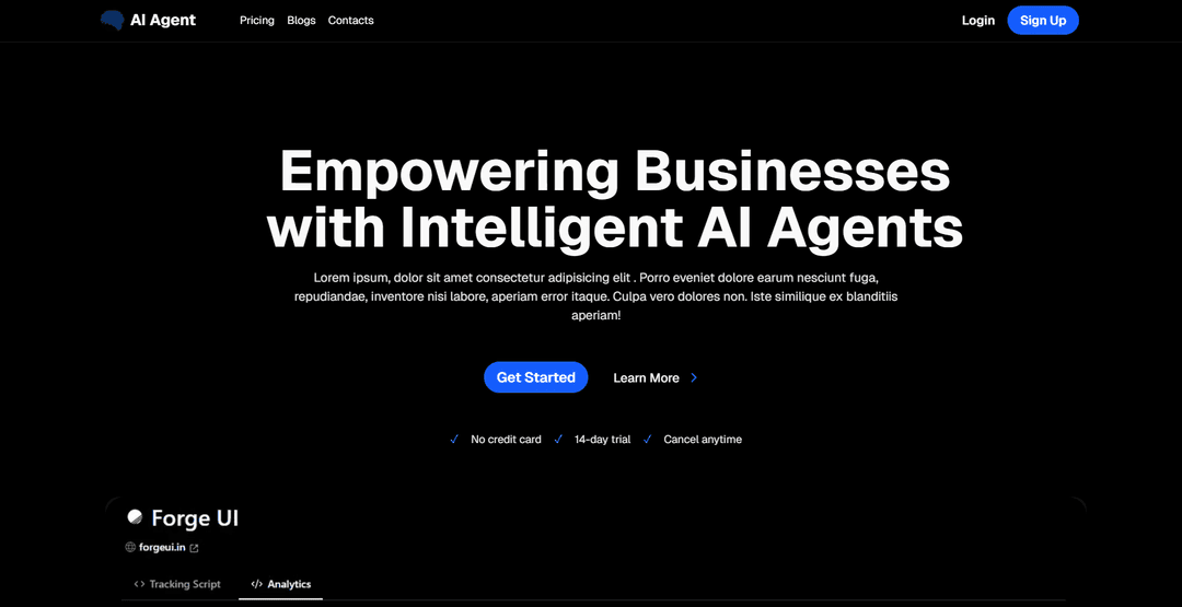 Hero Sections preview