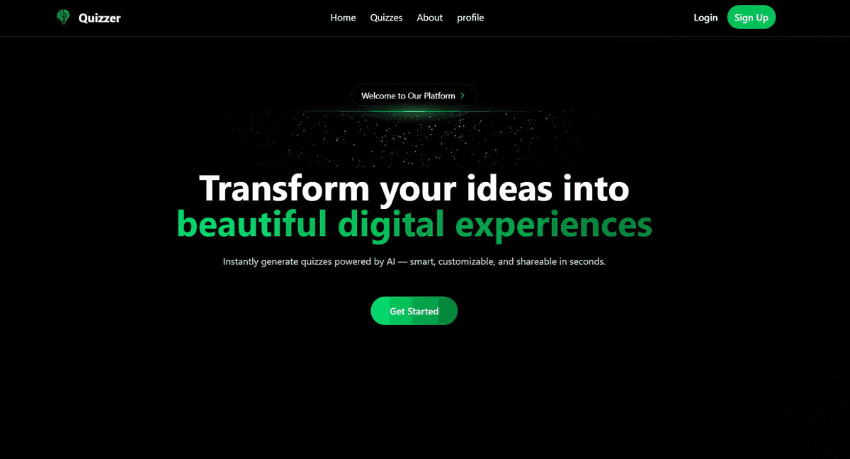 Deployment dashboard screenshot
